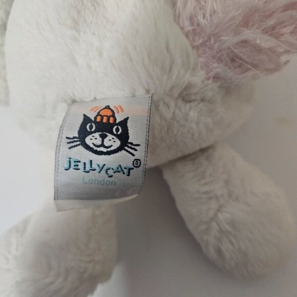 JellyCat Bashful White Unicorn Plush Toy Medium 12 - Picture 7 of 7